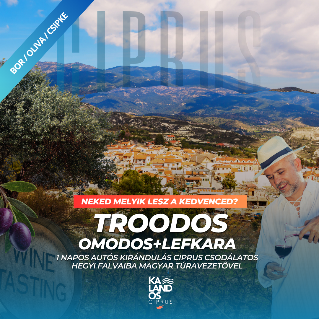 Omodos- Lefkara-Troodos Egész napos privát autós kirándulás Ciprus hegyvidéki arcához