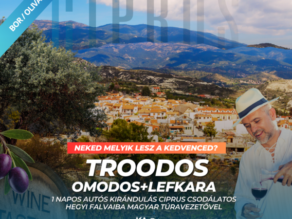 Omodos- Lefkara-Troodos  Egész napos privát autós kirándulás Ciprus hegyvidéki arcához